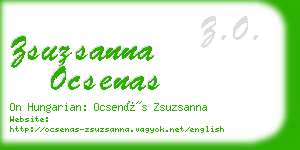 zsuzsanna ocsenas business card
